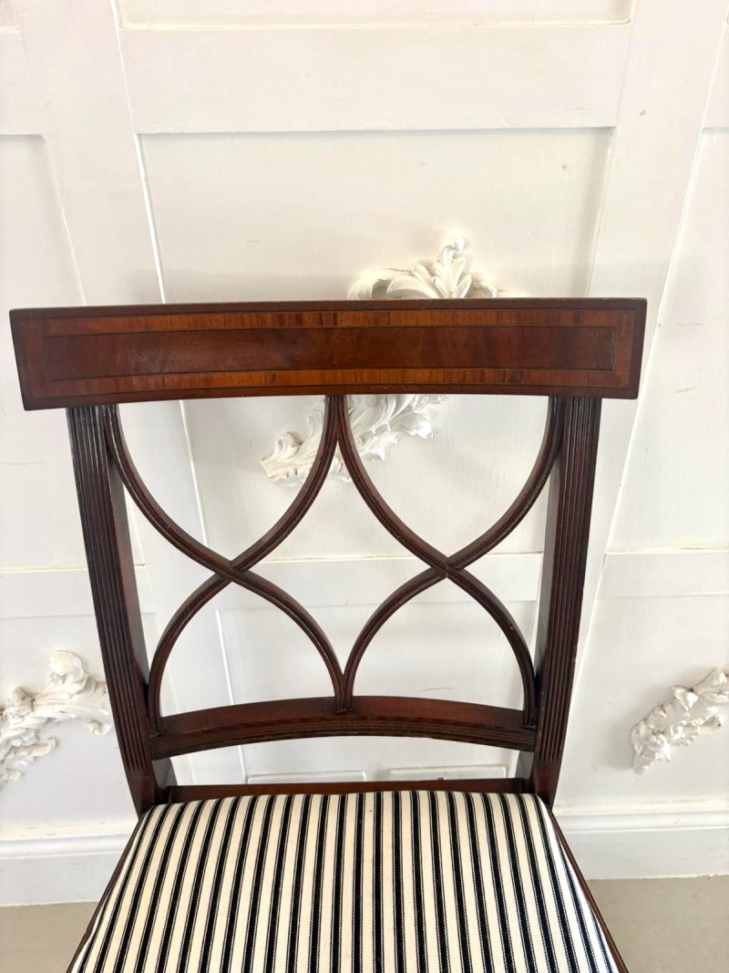 Set of 8 Antique Quality Mahogany Dining Chairs